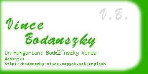 vince bodanszky business card